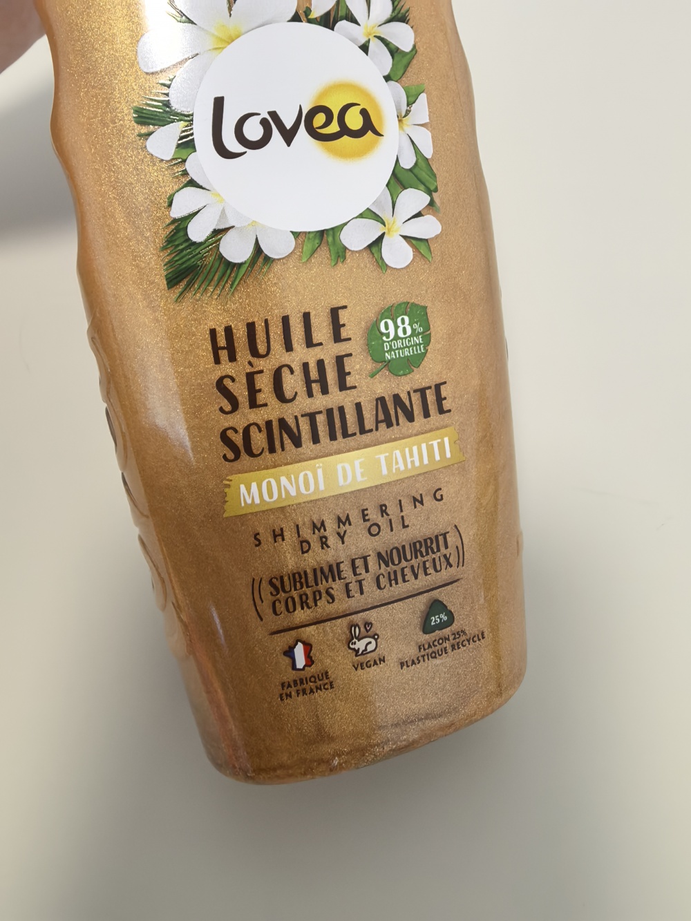 Масло для тела сухое с шиммером LOVEA, 150 мл.