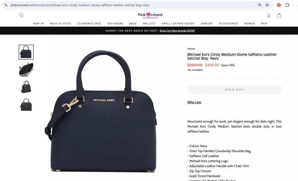 Сумка-тоут женская - Michael Kors "Cindy", medium.