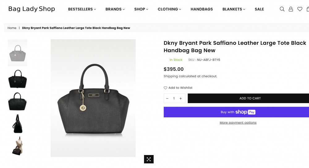 Сумка-тоут женская - DKNY Bryant Park Saffiano, large.