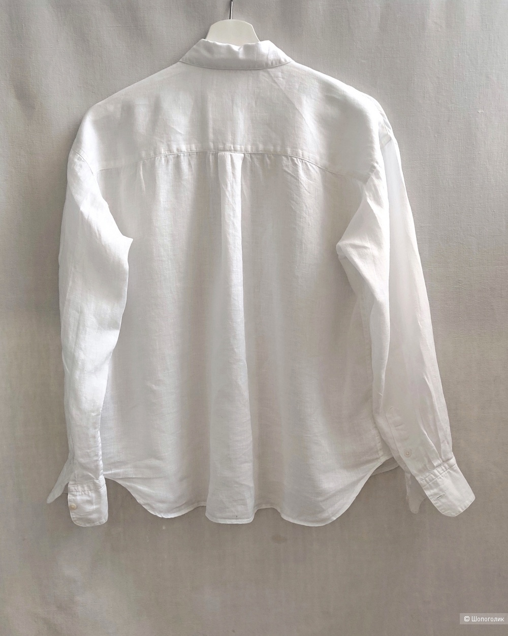 Льняная рубашка uniqlo, размер S.