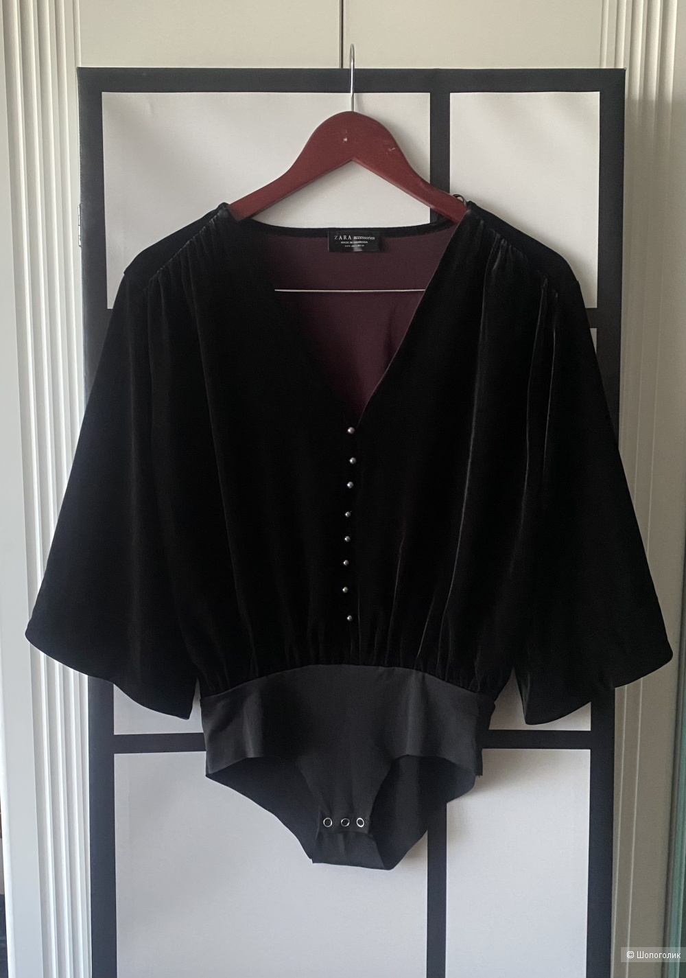 Бархатное боди, ZARA, 44-46