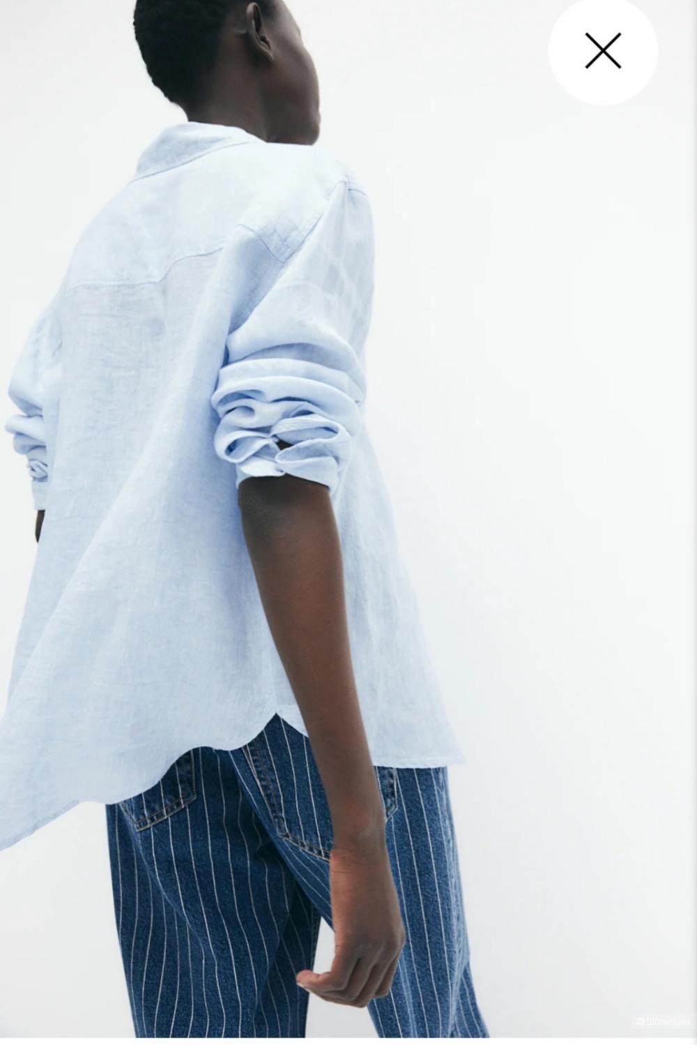 Рубашка лен H&M р.S