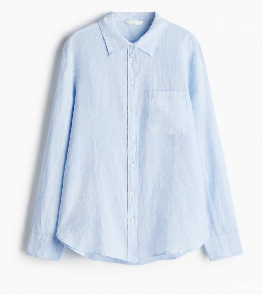 Рубашка лен H&M р.S