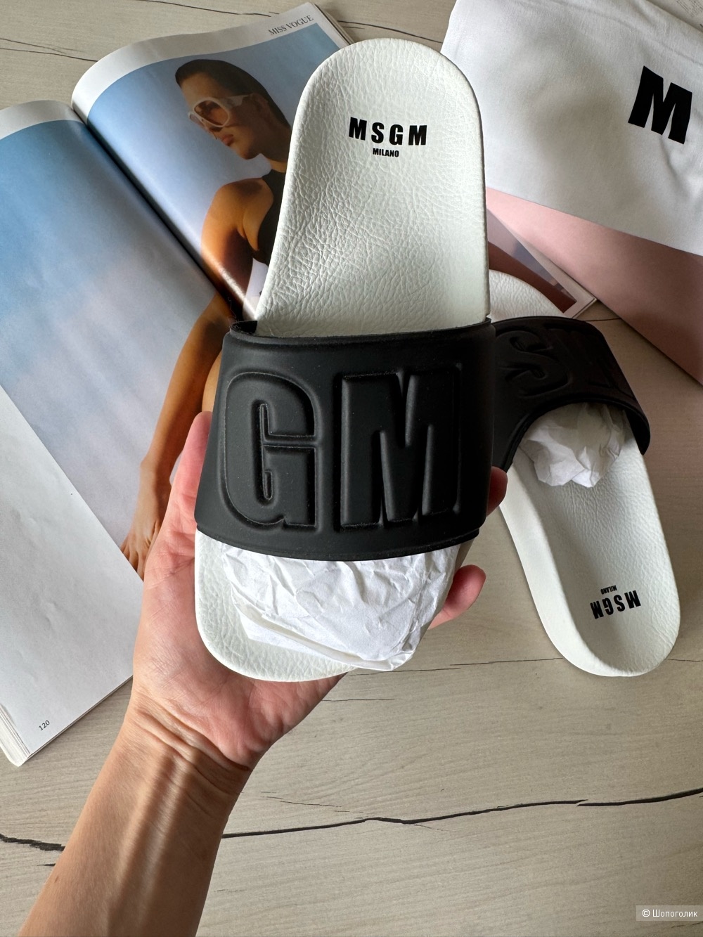 Шлёпки MSGM, размер 37 (23,5 см)