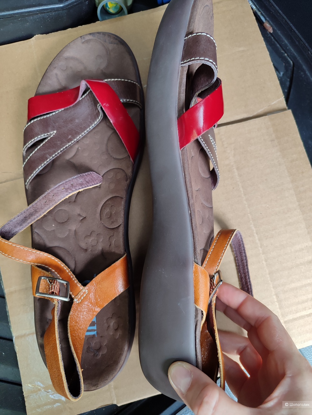 Кожаные сандалии Clarks размер 43-43.5 (28.5 см)