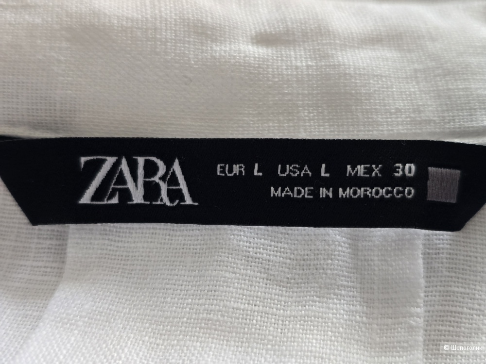 Льняная рубашка ZARA р.L