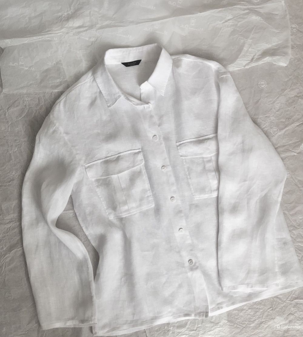Рубашка лен Massimo Dutti ,44 размер.