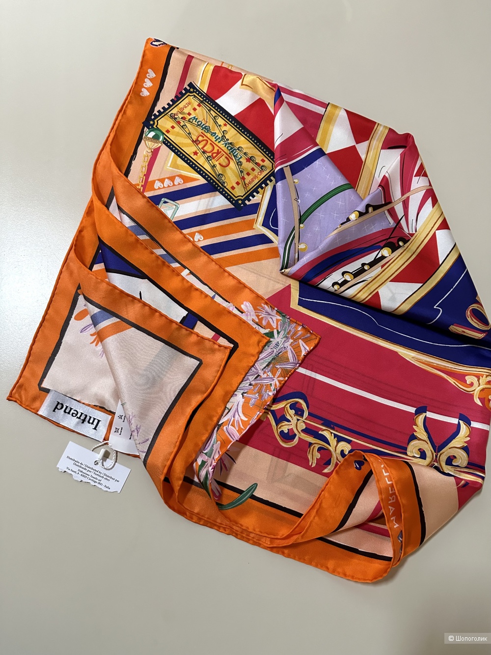 Шелковый платок Marella by Max Mara 90x90см.