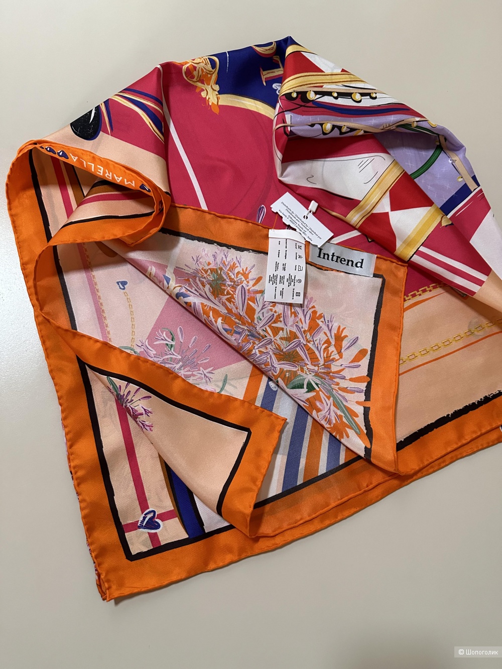 Шелковый платок Marella by Max Mara 90x90см.