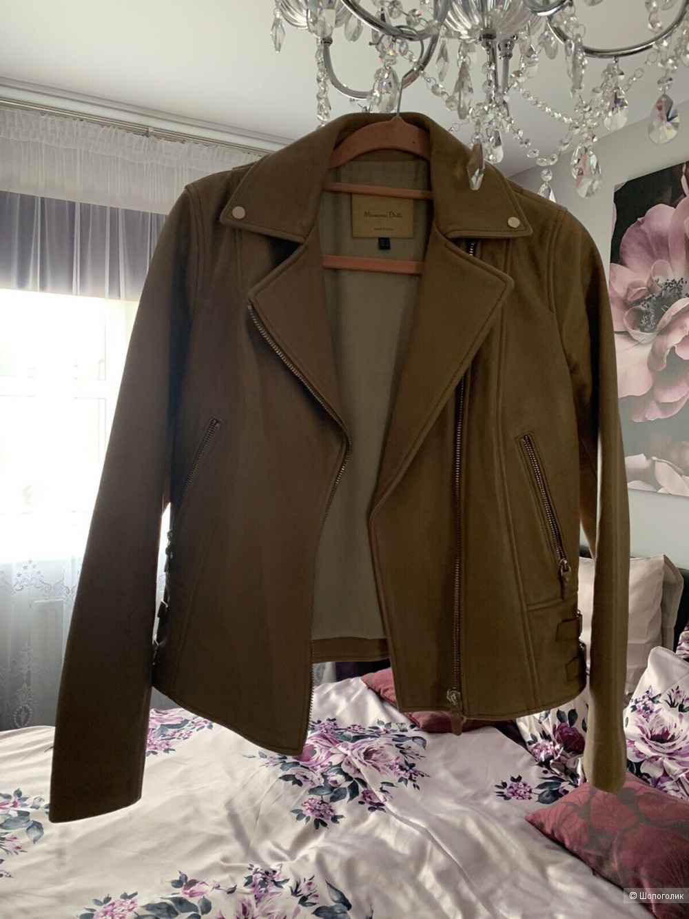 Massimo Dutti кожаная куртка размер М