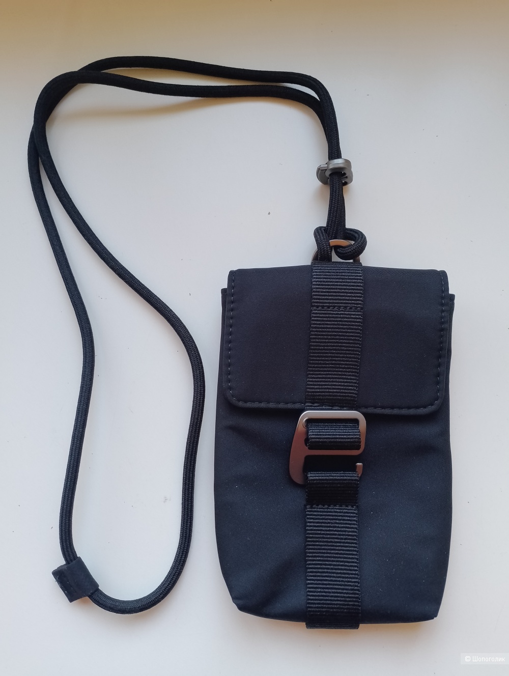 Мини сумка черная Zara из нейлона мужская