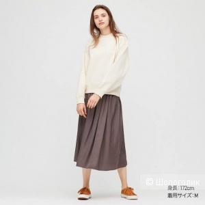 Юбка uniqlo серая на резинке S