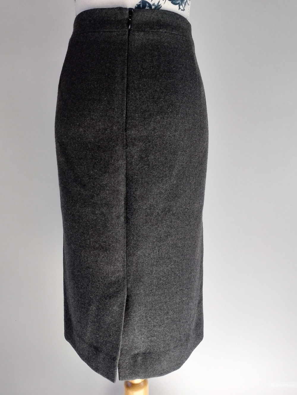 Юбка серая j crew шерстяная карандаш, 14T
