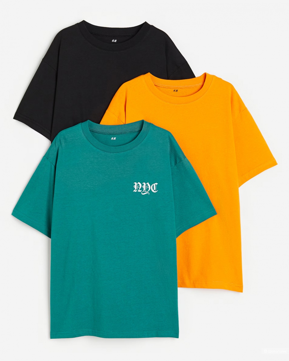 Комплект футболок H&M 3 шт размер 158 164 S M