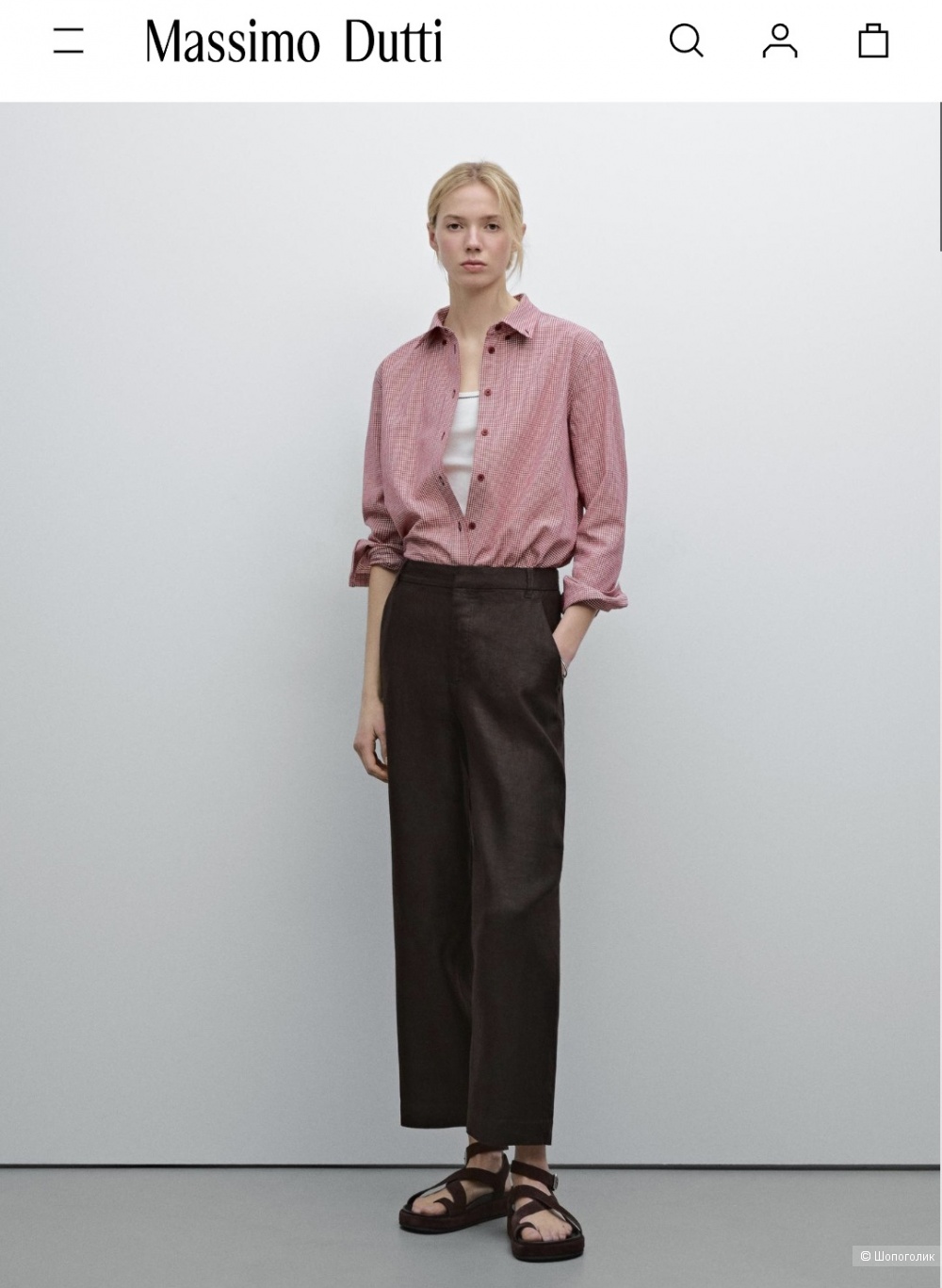 Льняные брюки Massimo Dutti/46