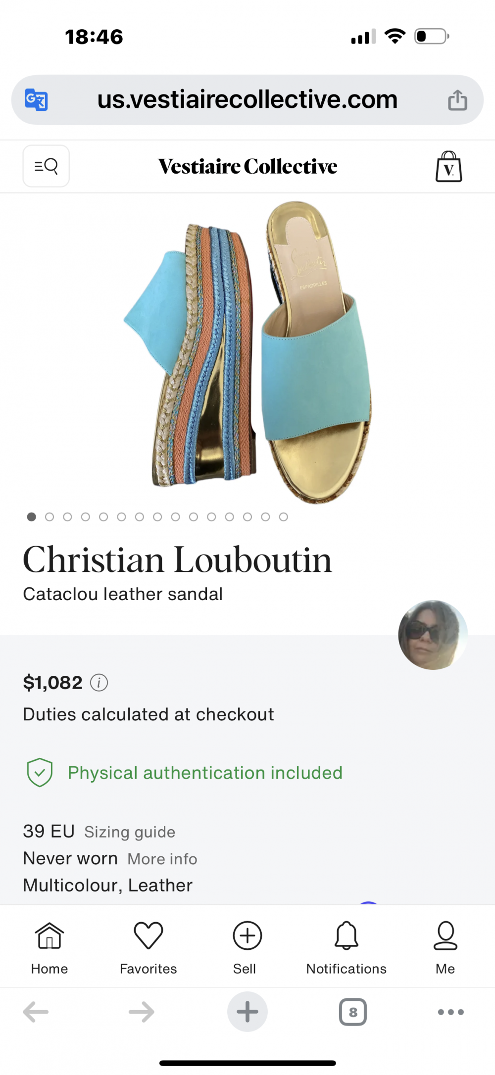 Christian louboutin босоножки 38