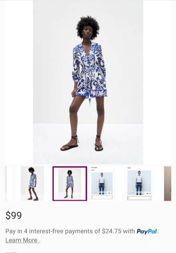 Платье Zara, размер S