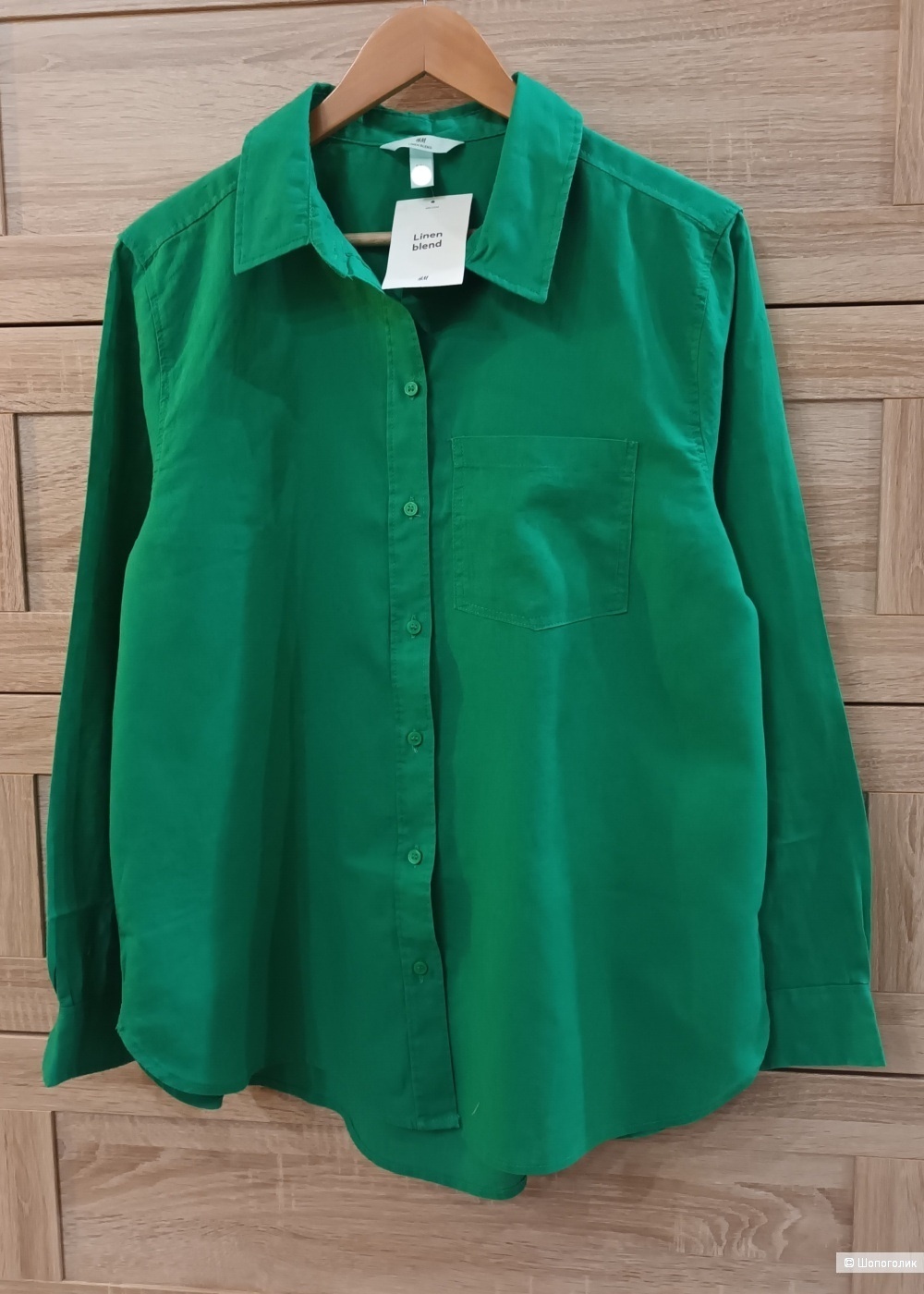 Льняная рубашка H&M/S-M