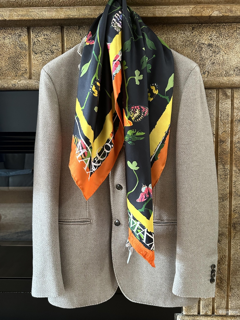 Шелковый платок Max&Co(Max Mara) 90x90 см.