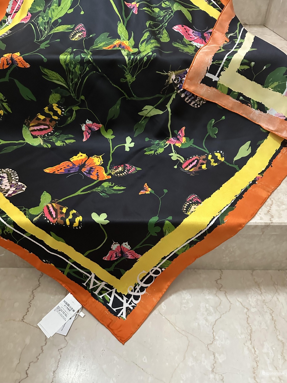 Шелковый платок Max&Co(Max Mara) 90x90 см.