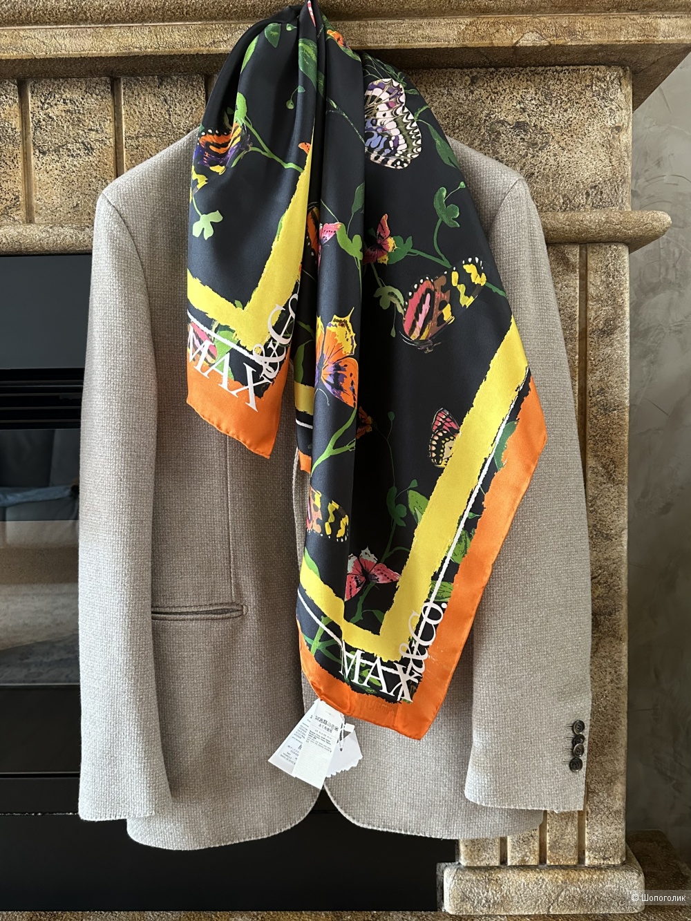 Шелковый платок Max&Co(Max Mara) 90x90 см.