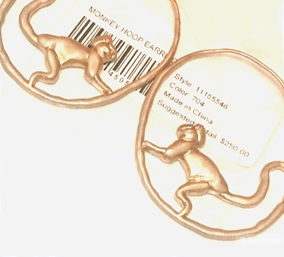 Серьги Tory Burch, размер 5 см