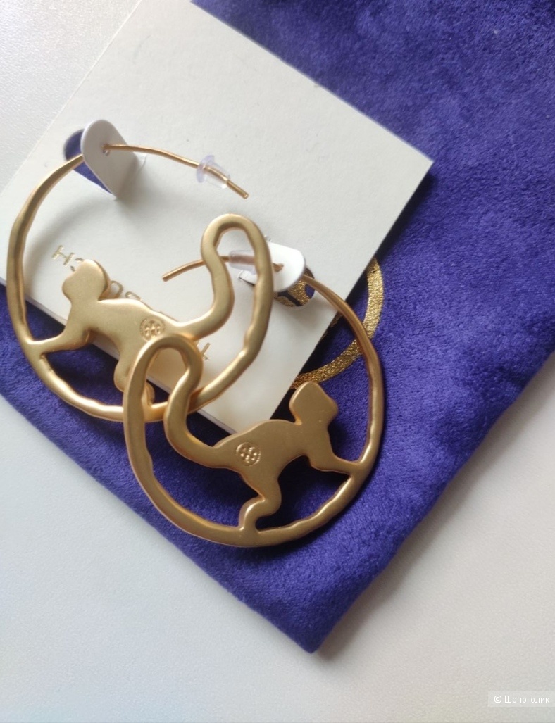 Серьги Tory Burch, размер 5 см