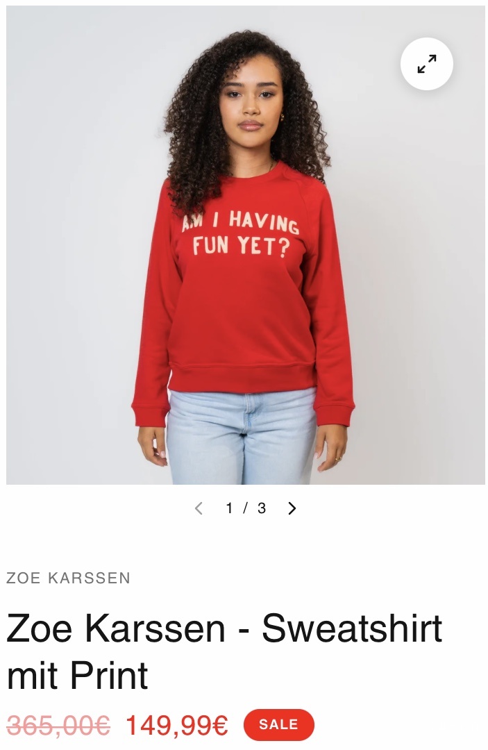 Свитшот ZOE KARSSEN. INT XS (40/42 RU)