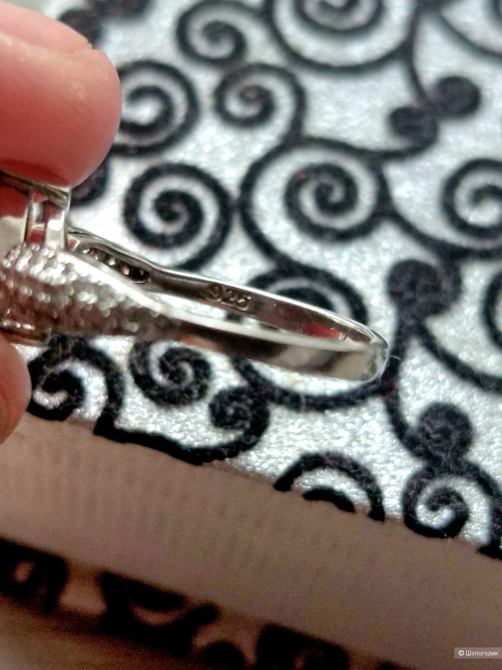 Серебряное кольцо с турмалином, 17,5