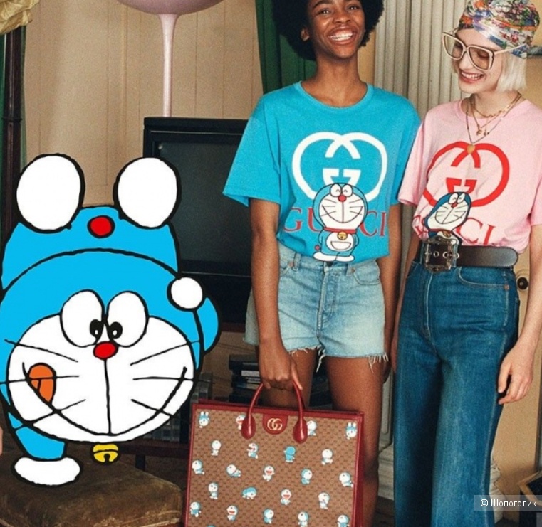 Футболка Gucci doraemom размер S
