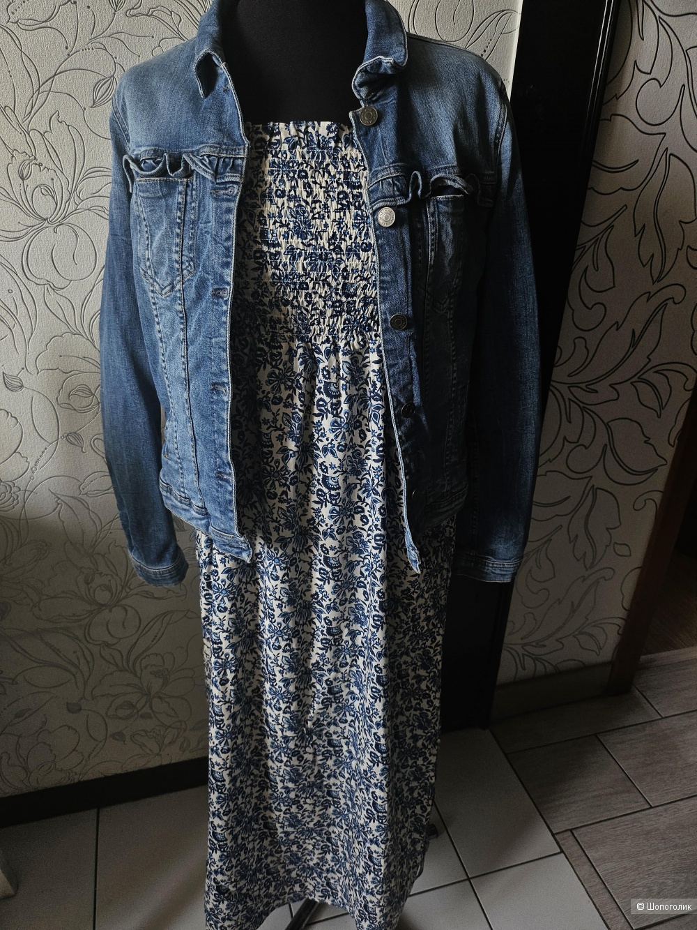 Платье-сарафан, ноу нейм, в стиле Zara, 46
