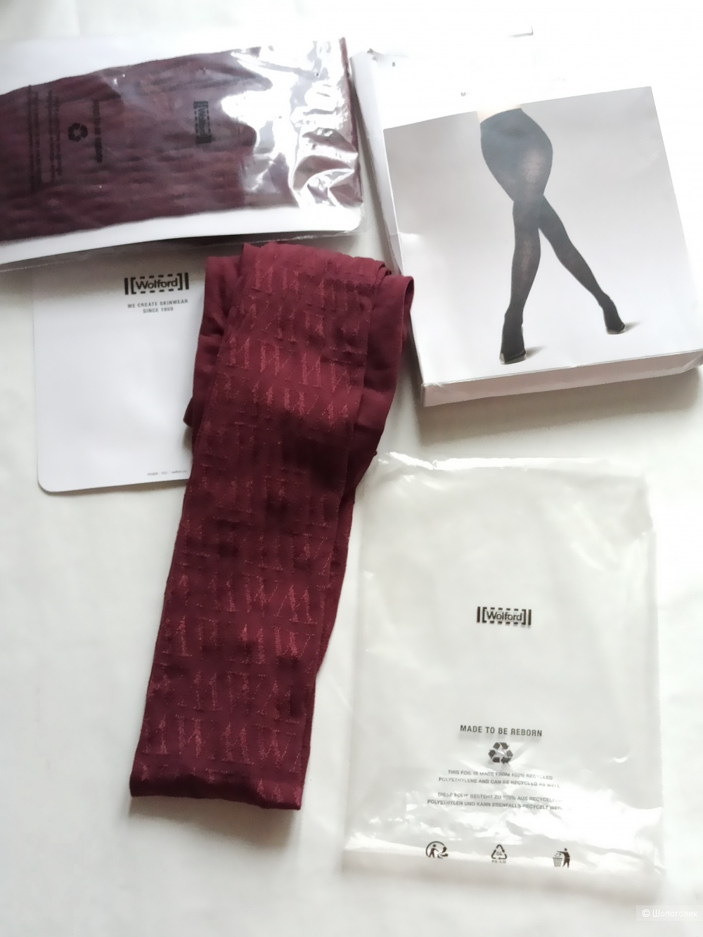 Колготки Wolford бордо, размер S, M