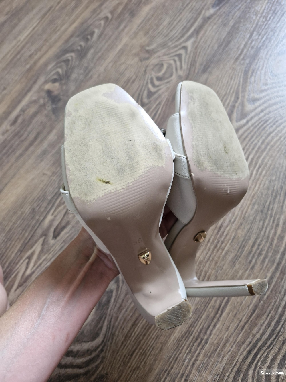 Босоножки, gold heels, 36