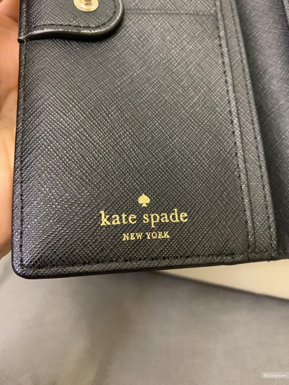 Кожаный кошелек картхолдер Kate Spade