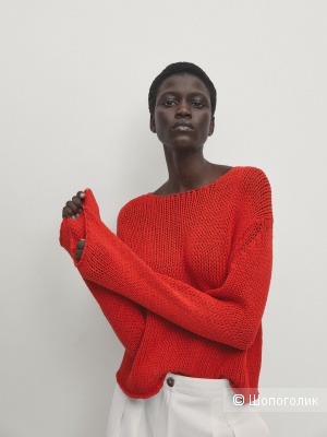Свитер massimo dutti красный , М