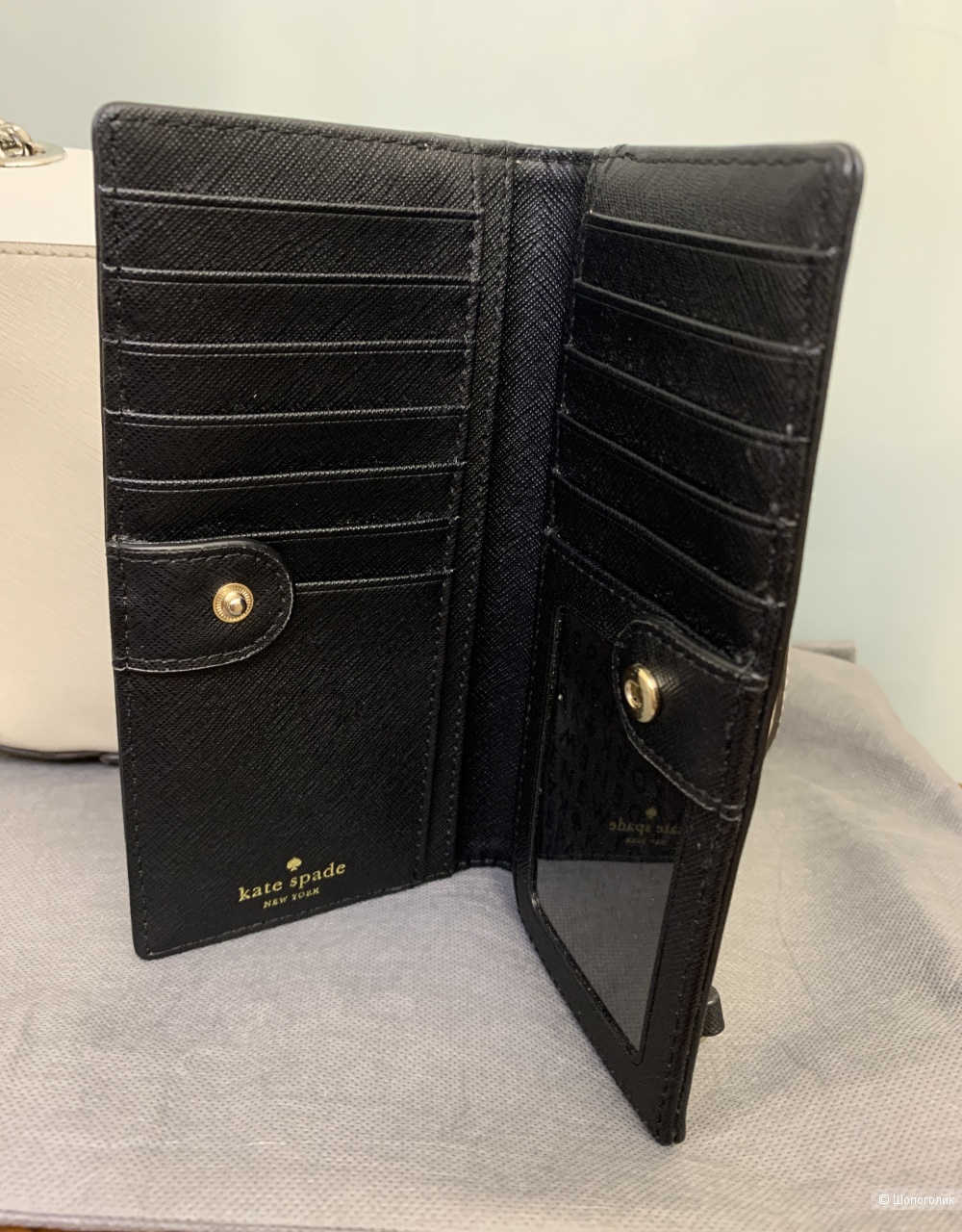 Кожаный кошелек картхолдер Kate Spade