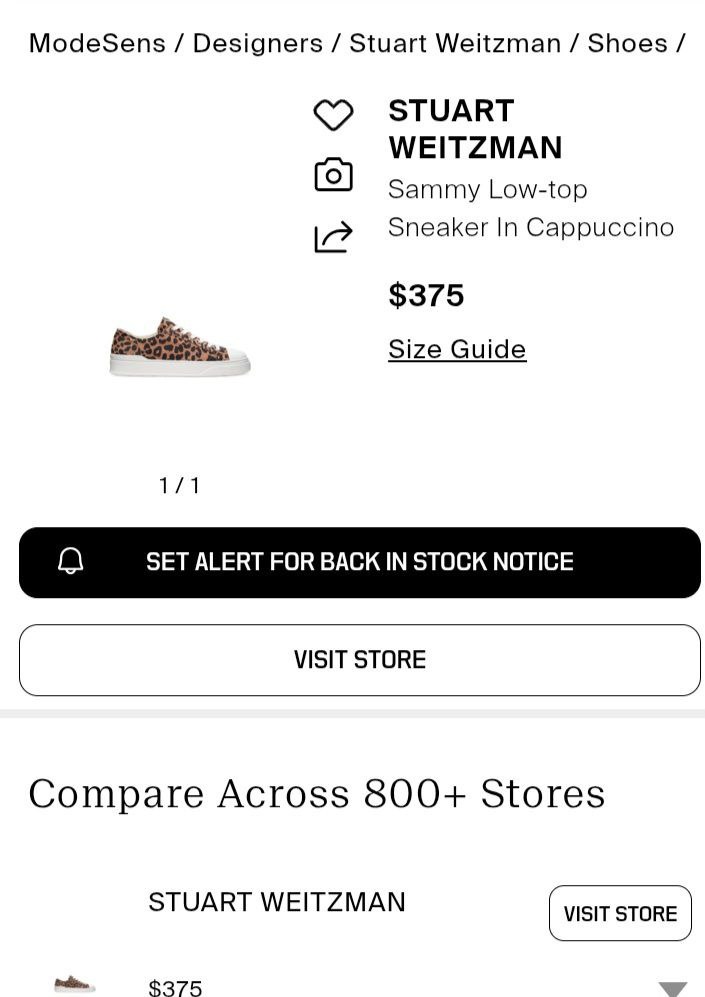 Кеды Stuart Weitzman, 25.5 см стелька