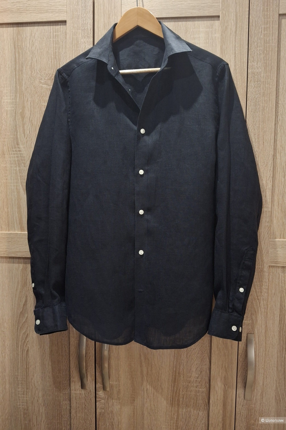 Льняная рубашка H&M/44-46