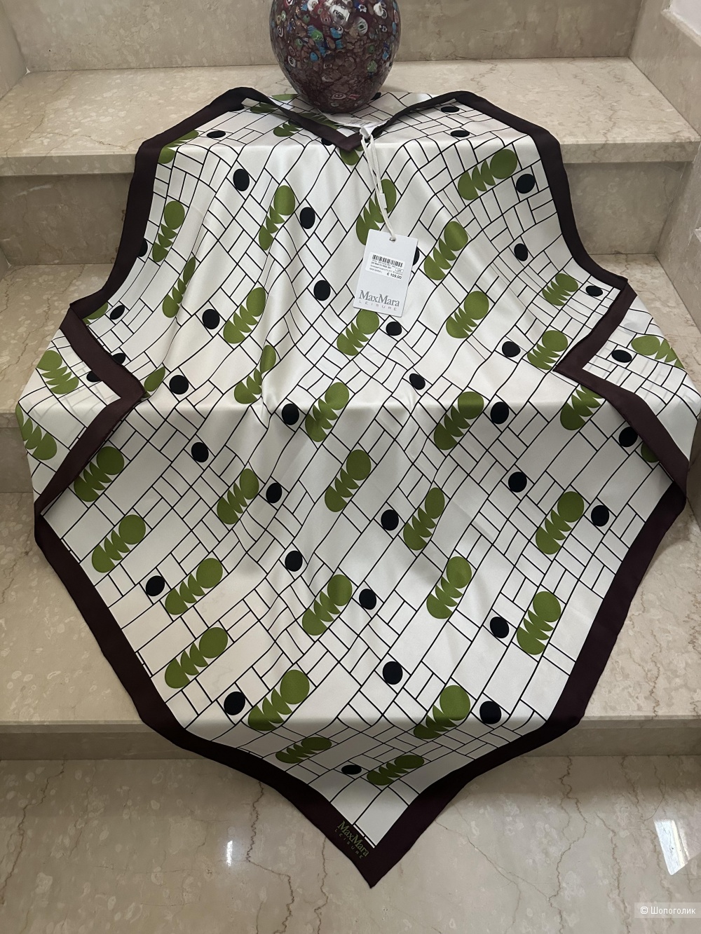 Шелковый платок Max Mara Leisure 90x90 см.