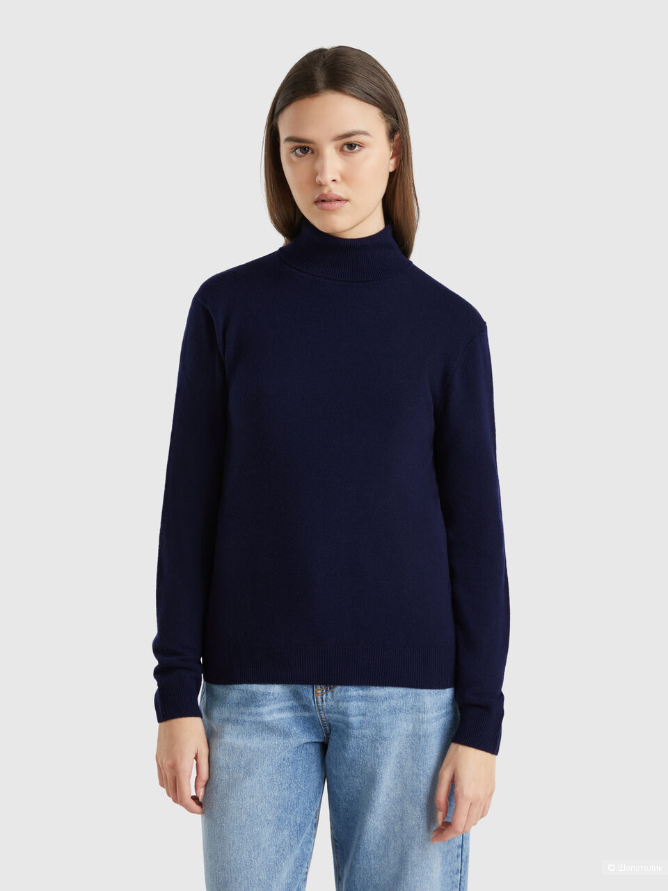 Шерстяная водолазка Benetton S