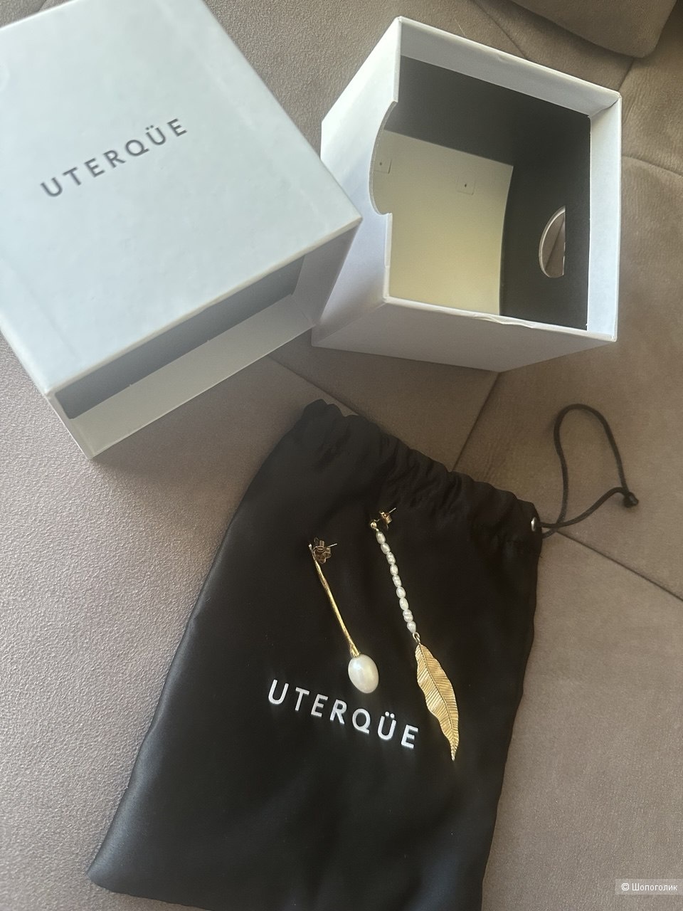 Серьги Uterque с жемчугом