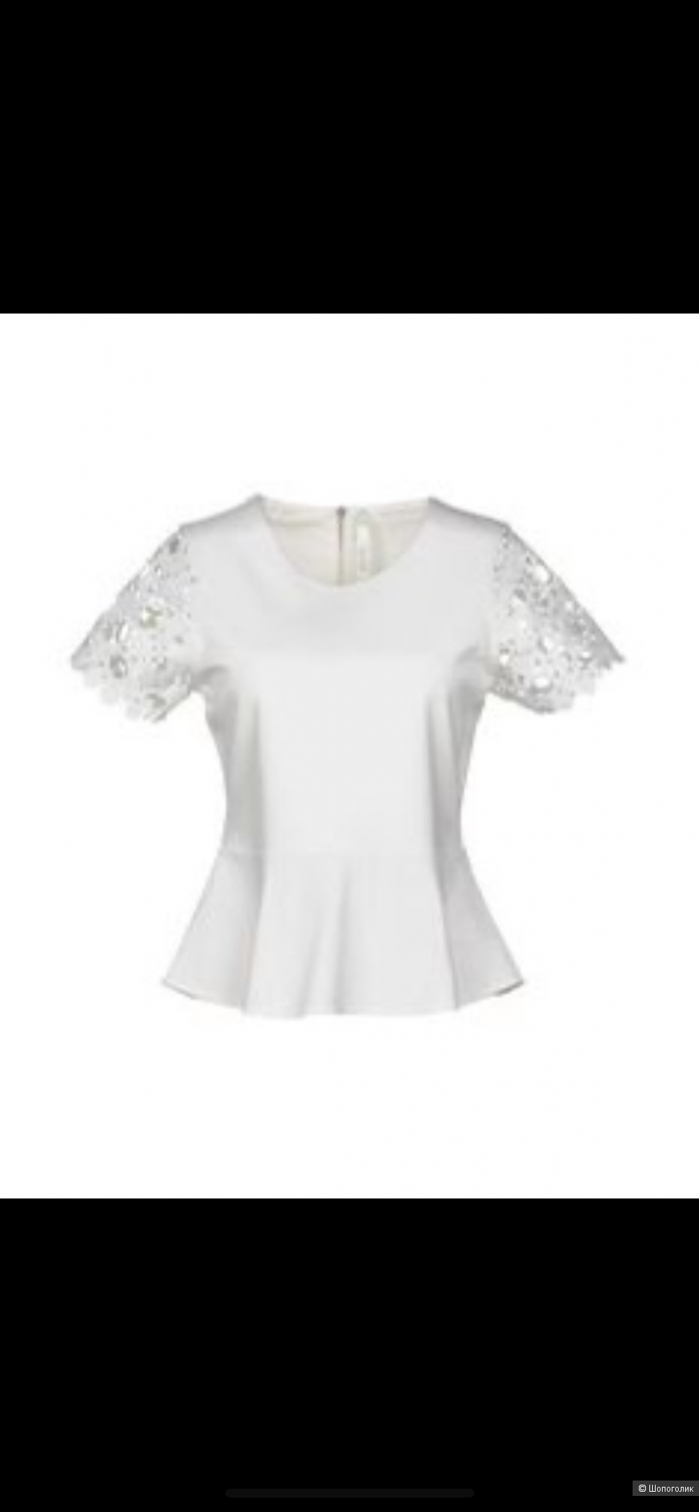 Красный топ с баской Karen Millen, S