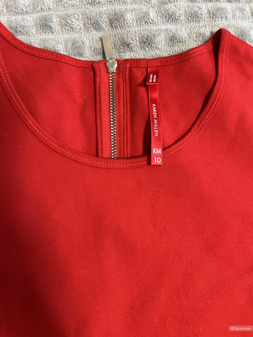 Красный топ с баской Karen Millen, S