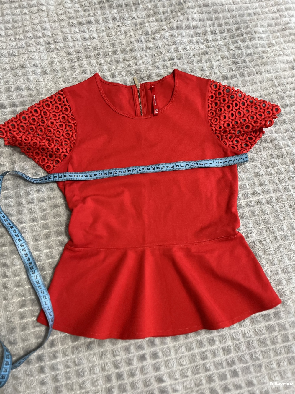 Красный топ с баской Karen Millen, S