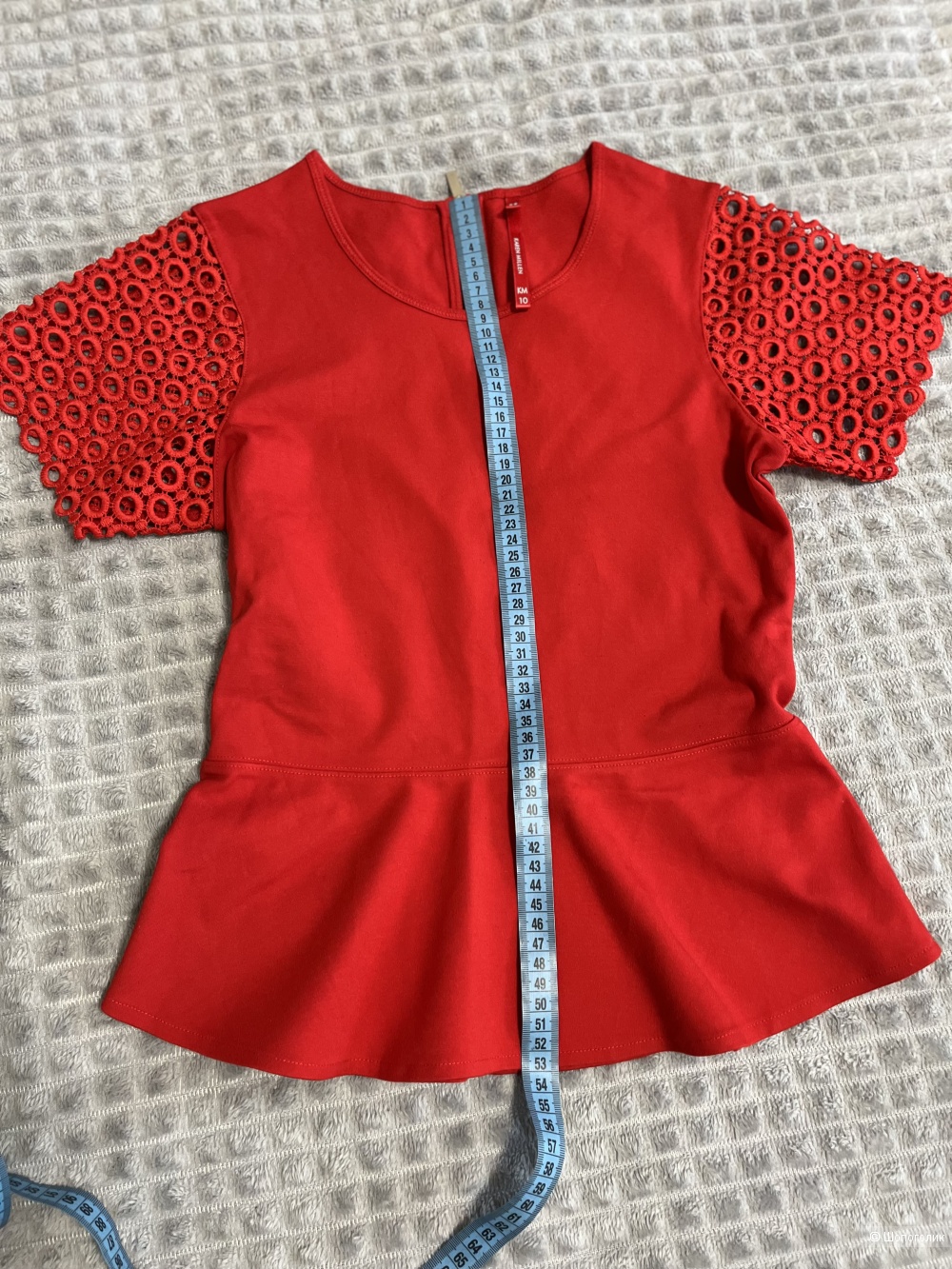 Красный топ с баской Karen Millen, S