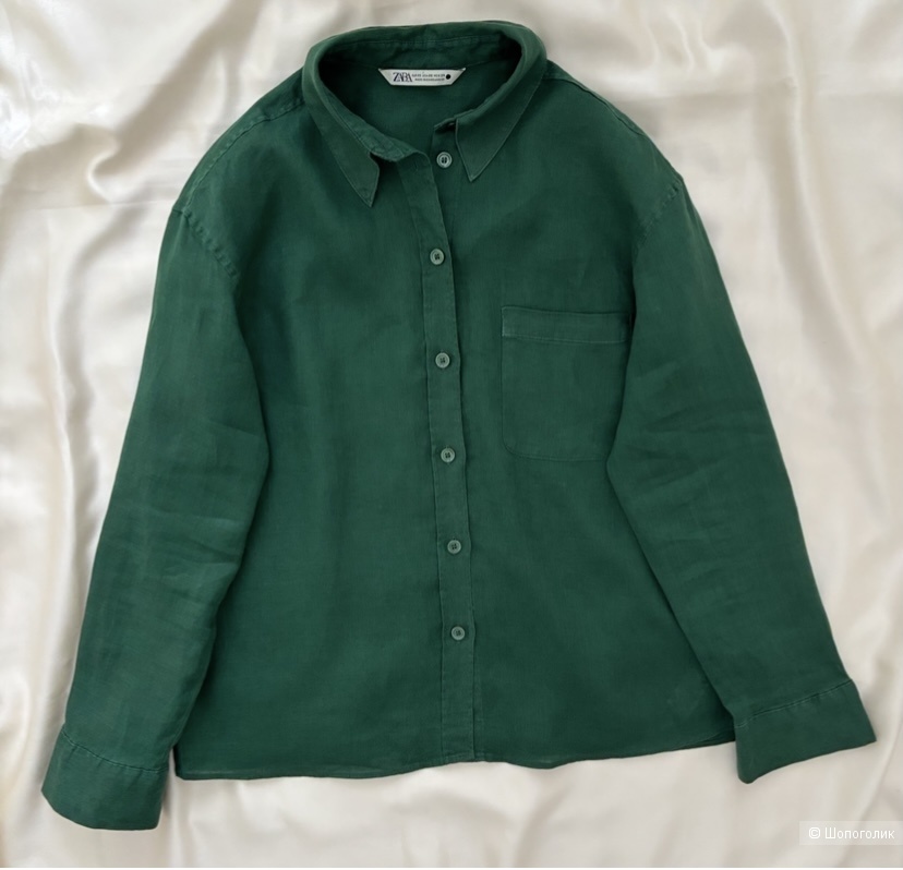 Льняная рубашка Zara размер S-M