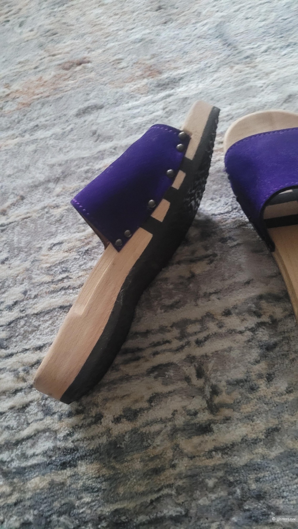 Сабо woody 39р фиолетовые