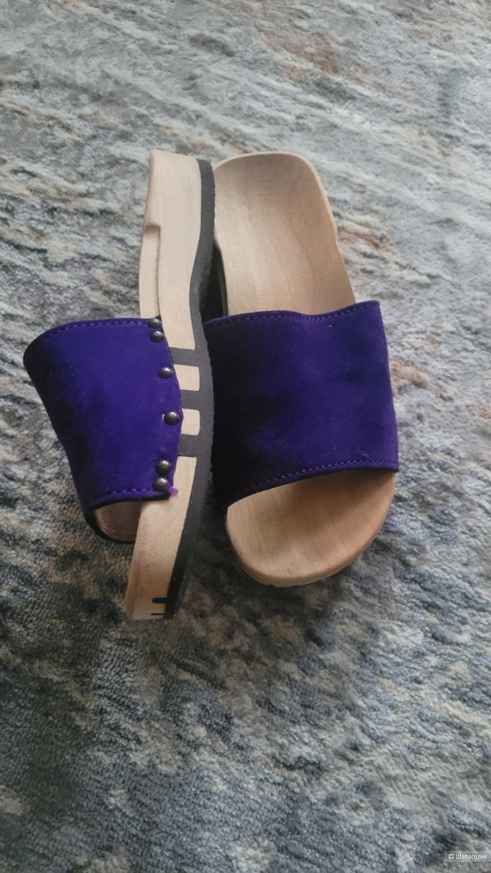 Сабо woody 39р фиолетовые