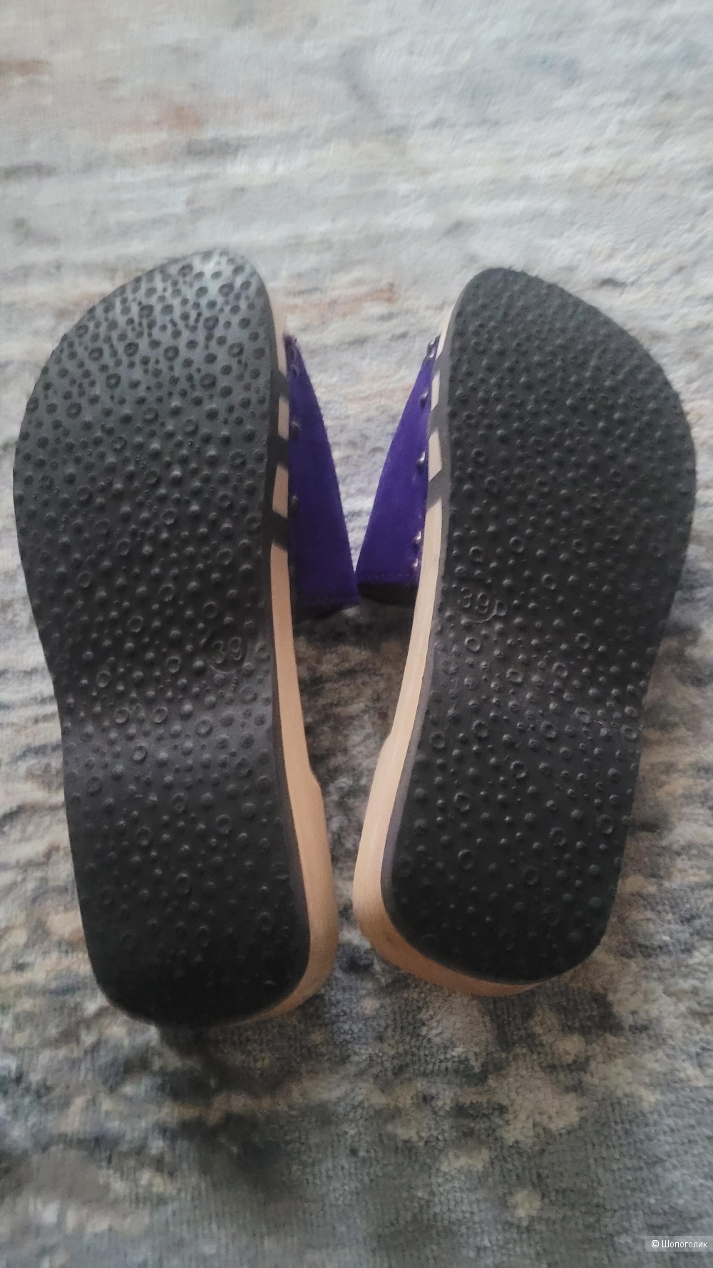 Сабо woody 39р фиолетовые