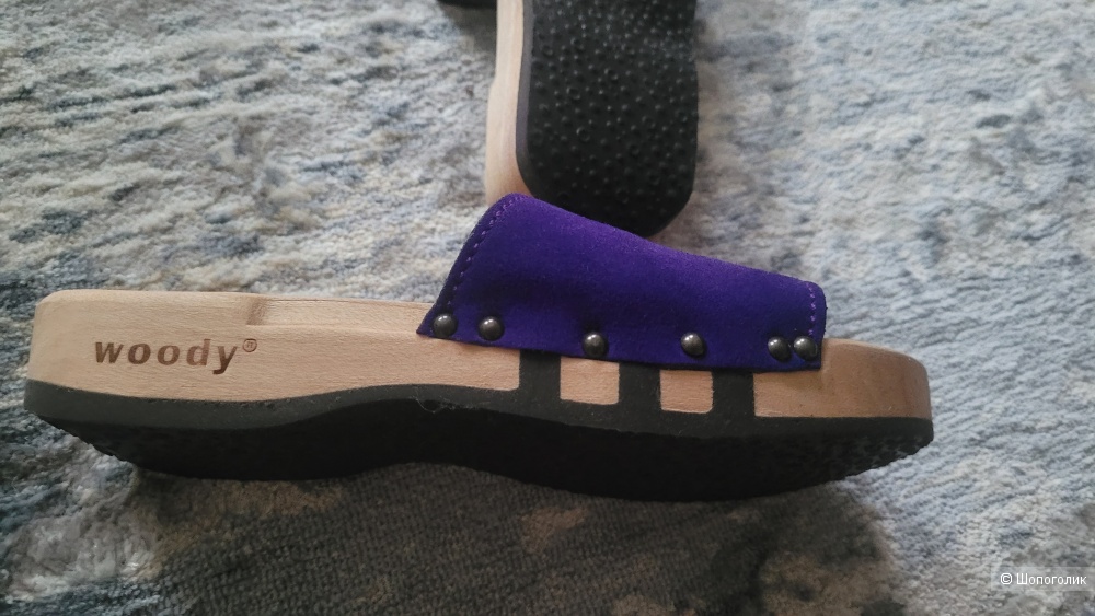 Сабо woody 39р фиолетовые